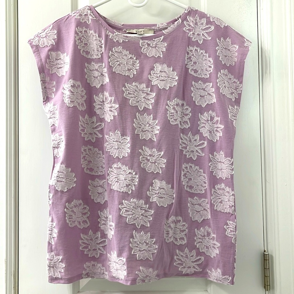 LOFT Purple Floral Women's Blouse